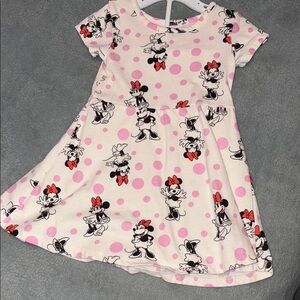 Disney Minnie Mouse Pink Polka Dot Kids Dress